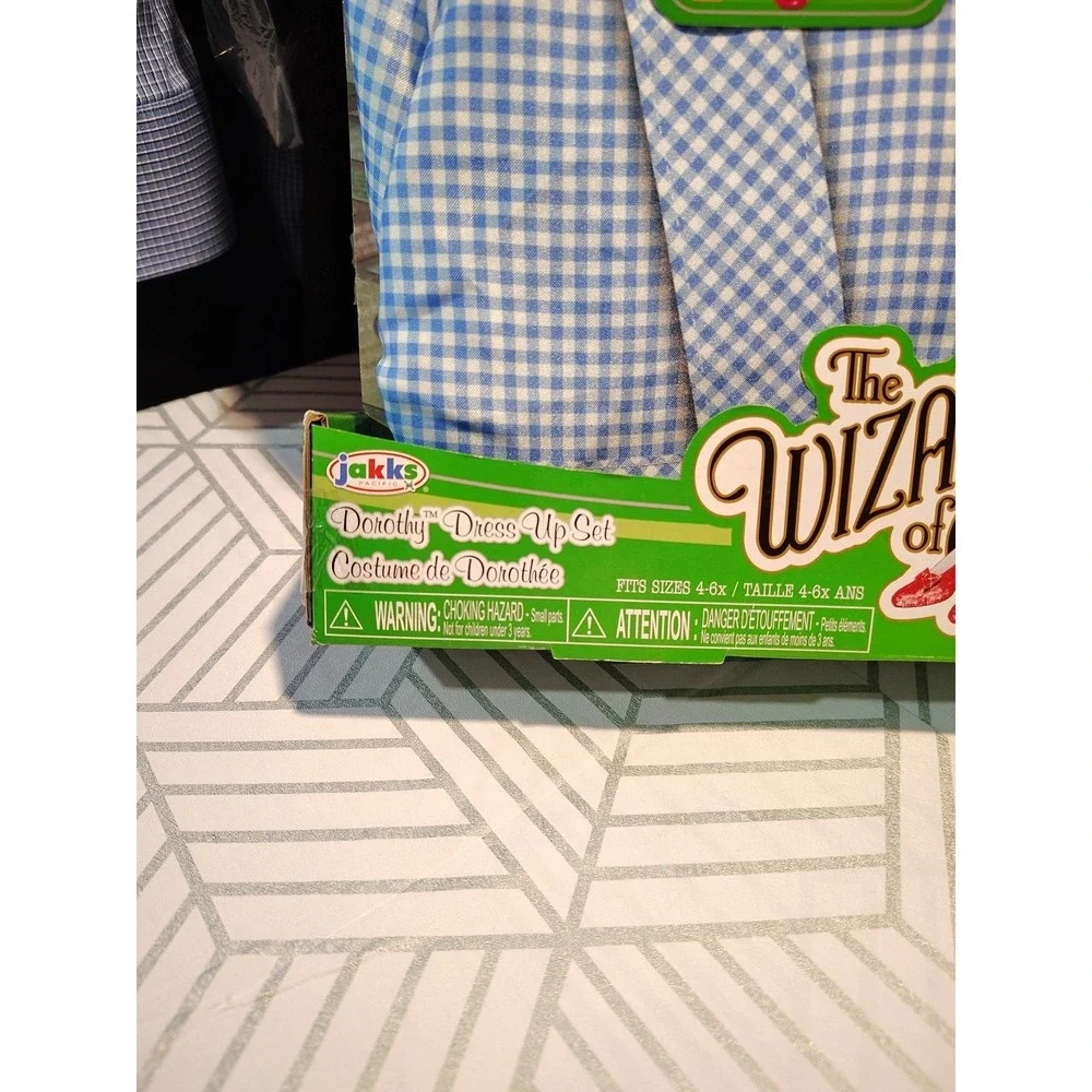 Wizard Of Oz Dorothy Costume Dress Up Set Jakks Pacific Size 4-6x +Accessory New